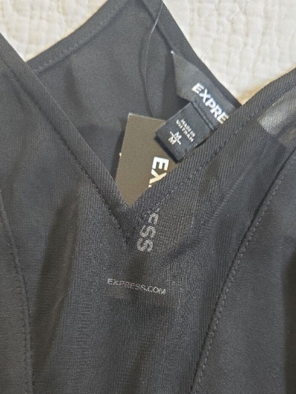 Express Black Racerback Spaghetti-Strap Cami - Picture 2 of 4